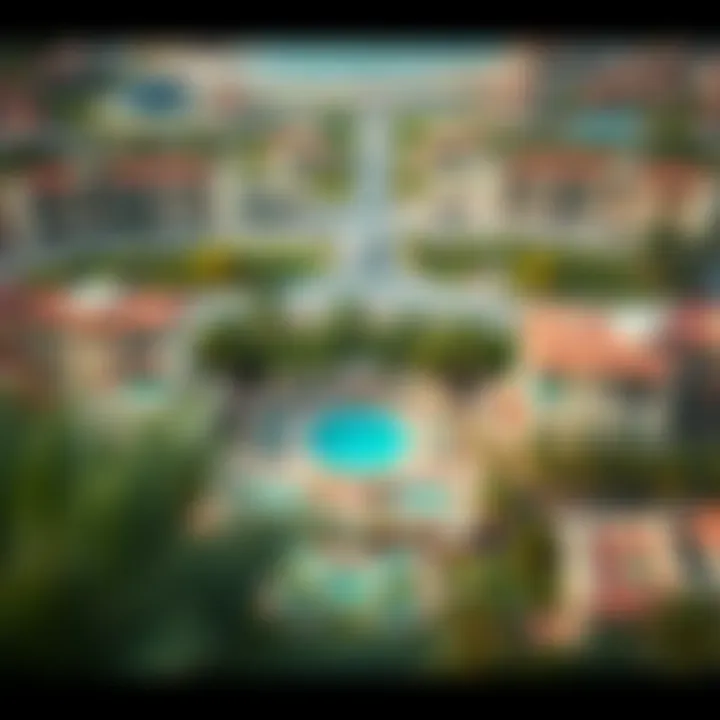 Aerial view of a luxurious community in UAE