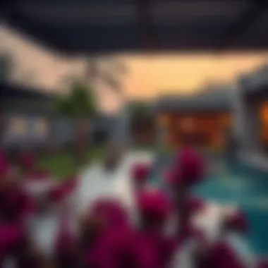 Beautiful outdoor space with pool and garden