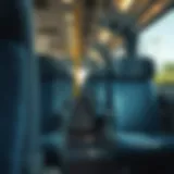 Comfortable seating on a bus between Abu Dhabi and Dubai