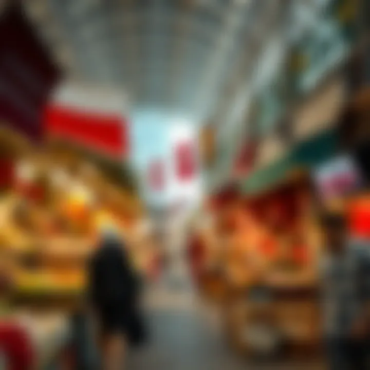 An overview of bustling markets in Dubai with diverse products