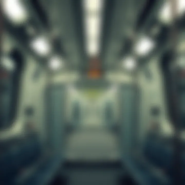 Interior view of a Dubai Metro cabin