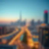 Panoramic view of Dubai skyline showcasing luxury properties