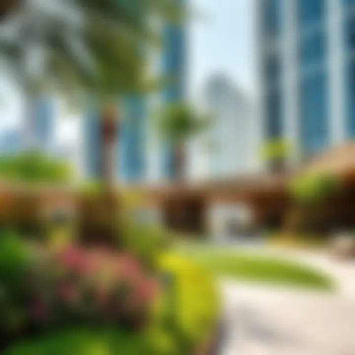 Lush green spaces integrated into Dubai's urban environment
