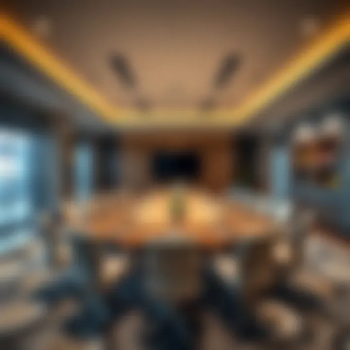 Modern conference room equipped for business meetings