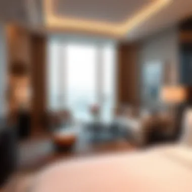 Opulent Accommodations at Paramount Hotel Luxurious guest room interior showcasing elegance and comfort