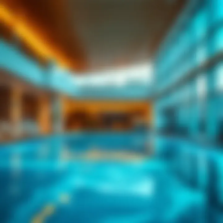 Luxurious amenities available at Park Heights Square 1, including a swimming pool and fitness center