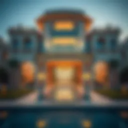 Luxurious facade of a Platinum Residence in Dubai
