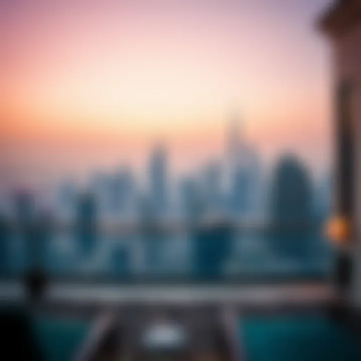 A panoramic view of Dubai's skyline from Platinum Residence
