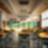 Luxurious classroom setting in a premium school