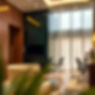 Interior of a luxury office space in Dubai