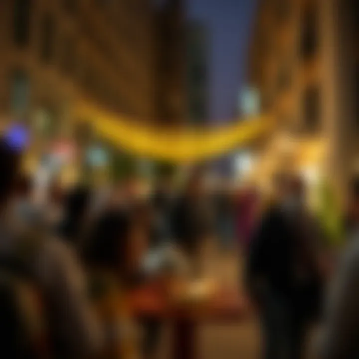 Community gathering during a public holiday