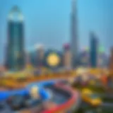 Dubai skyline showcasing modern architecture