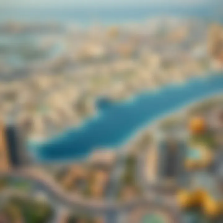 Infographic of Dubai South's master plan highlighting key areas and developments