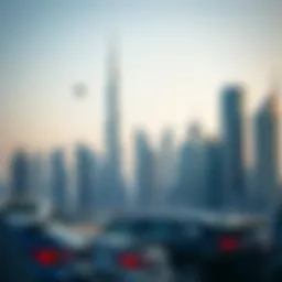 Dubai skyline with business landmarks