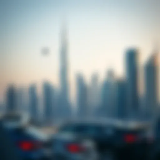 Dubai skyline with business landmarks