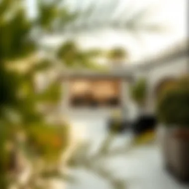 Scenic Outdoor Patio in Al Suyuh Scenic outdoor patio of a villa with beautiful landscaping