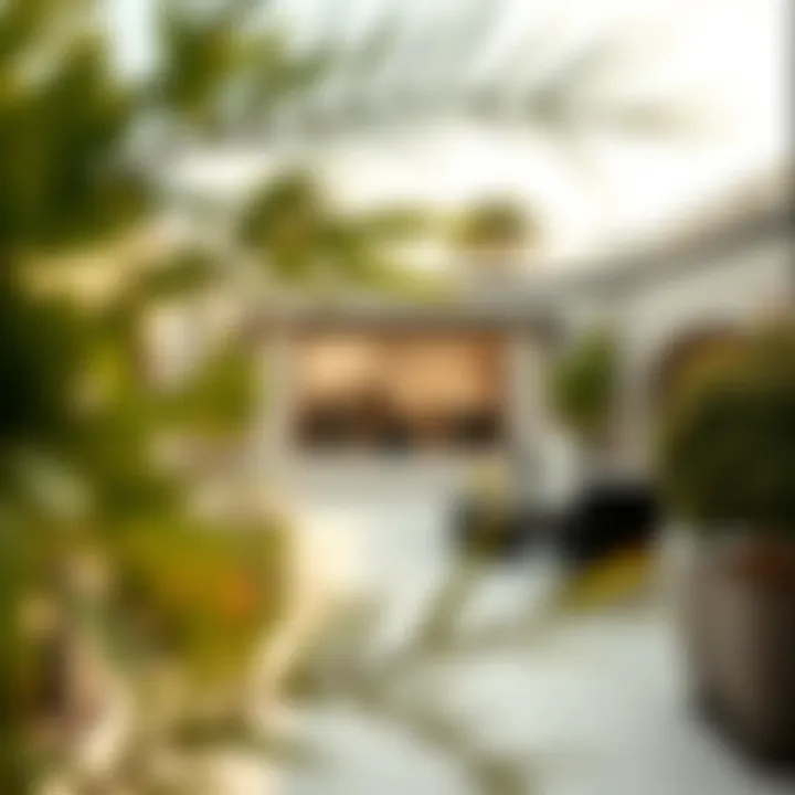 Scenic Outdoor Patio in Al Suyuh Scenic outdoor patio of a villa with beautiful landscaping