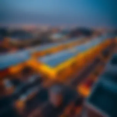 Aerial view of RTA parking facilities in Dubai