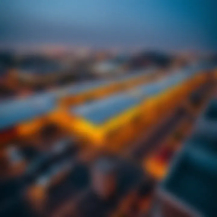 Aerial view of RTA parking facilities in Dubai