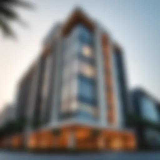 Exterior view of the Sheikha Maryam Building showcasing its modern architectural design
