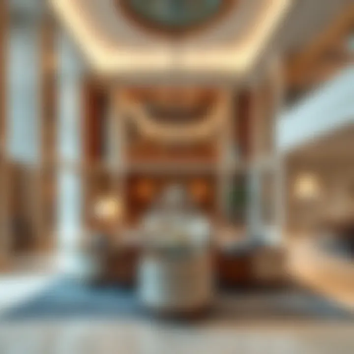 Luxurious interior space of the Sheikha Maryam Building highlighting elegant furnishings