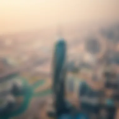 Strategic Location of Silver Tower in JLT Aerial view of JLT showcasing the strategic location of Silver Tower