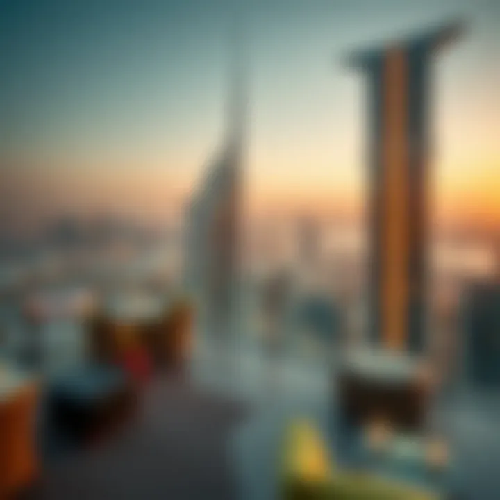 Panoramic skyline view from Silverene Tower's rooftop terrace