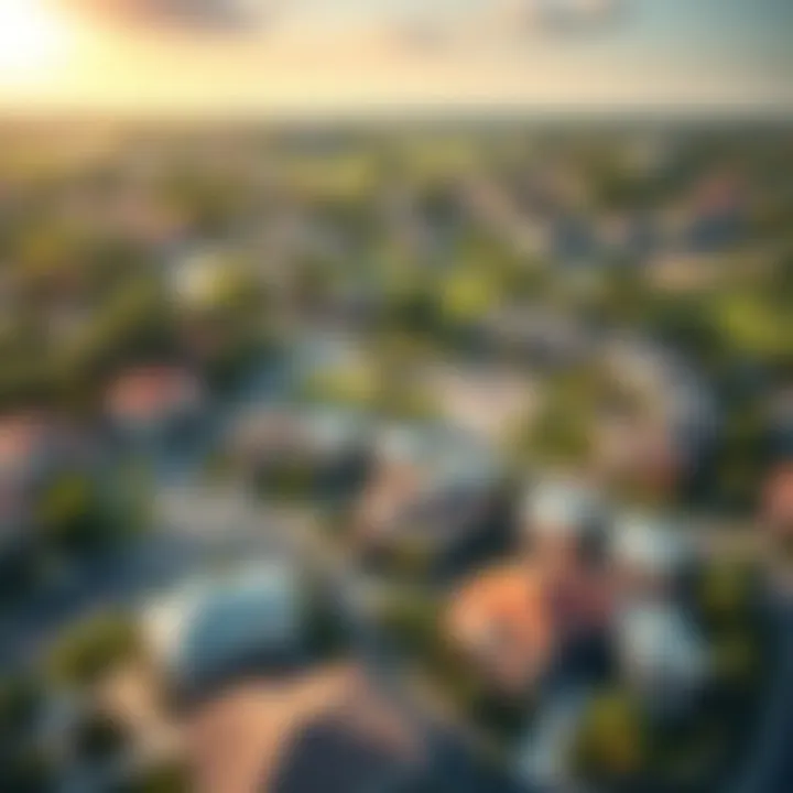 Aerial view of the surrounding community and landscape of Sobha Creek Vistas Grande