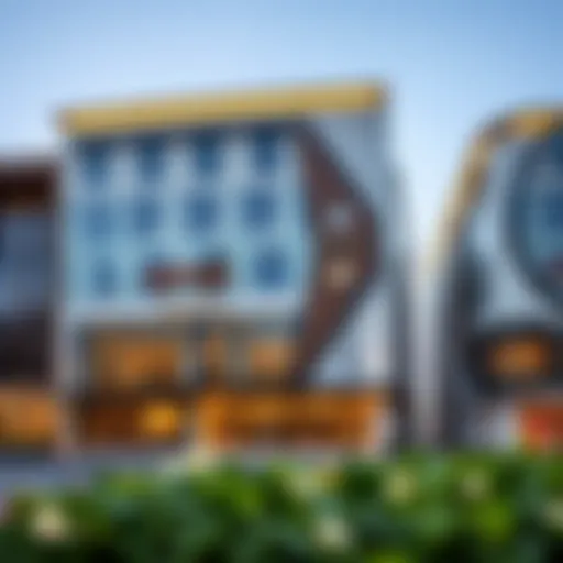 Exterior view of Spinneys DIFC showcasing its modern architecture