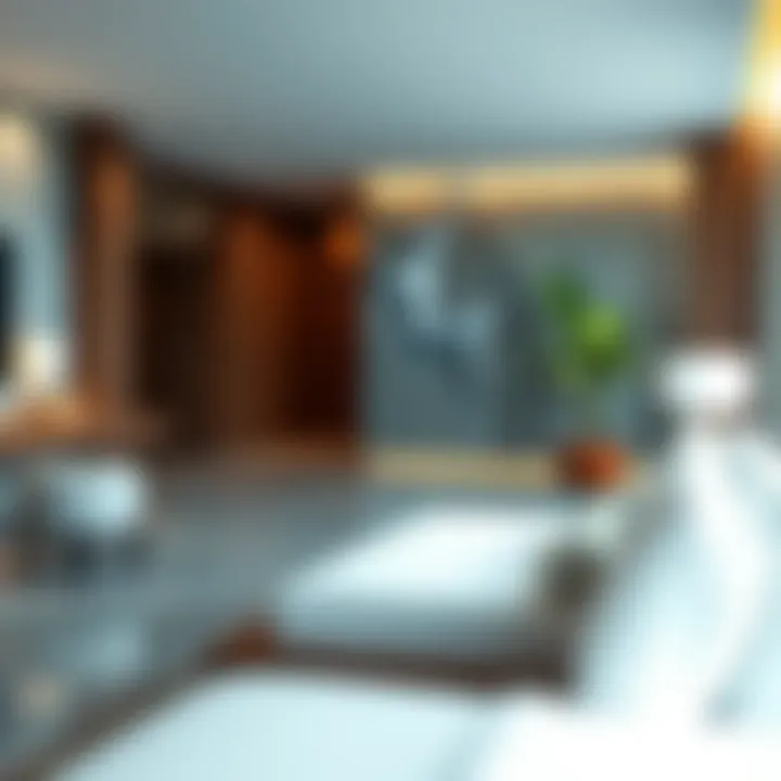Luxurious amenities in hotel apartments