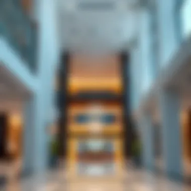 Modern Interior Design of Tamani Arts Building Interior lobby of Tamani Arts Building showcasing modern design