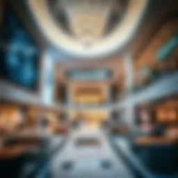 Luxurious interior of a Dubai mall showcasing high-end brands