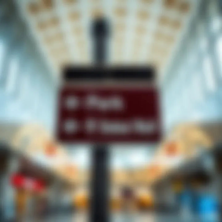 Clear Directional Signage for Parking Signage directing to parking at The Dubai Mall