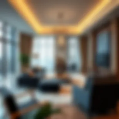 Luxurious Living Space in The Residence Luxurious interior of a living space in The Residence