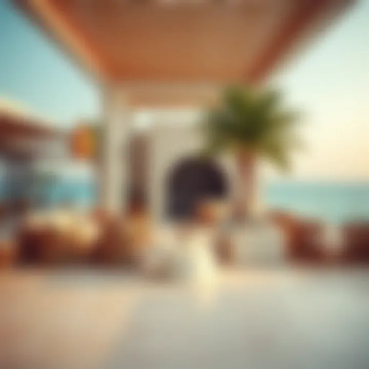 Luxurious beachside lounge with stunning decor