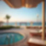 Serene view of a private beach area in Dubai