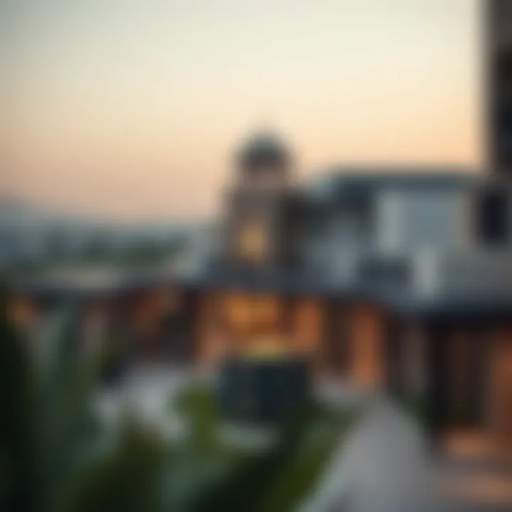 A panoramic view of Tibba Al Qusais showcasing its blend of modern architecture and traditional elements