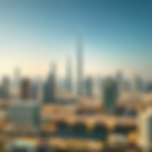 Aerial view of Dubai's skyline showcasing iconic skyscrapers