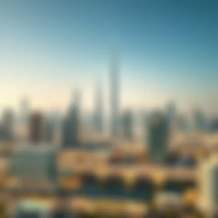 Aerial view of Dubai's skyline showcasing iconic skyscrapers