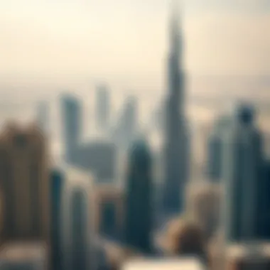 High-rise buildings representing the Dubai skyline