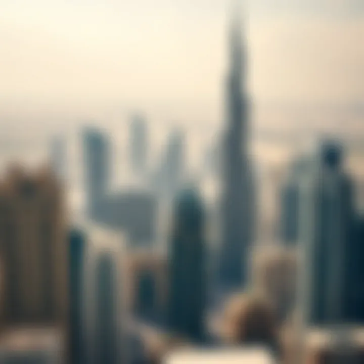 High-rise buildings representing the Dubai skyline