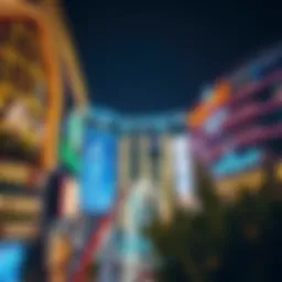 A captivating view of Dubai Mall illuminated at night