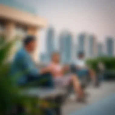 Families enjoying leisure time during a public holiday in Dubai