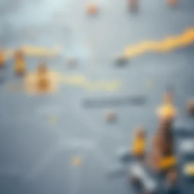 Map highlighting GCC countries and their economic indicators