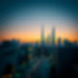 Dubai Skyline at Ramadan A serene view of Dubai's skyline during Ramadan evening.