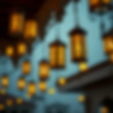 Artistic representation of traditional Ramadan lanterns