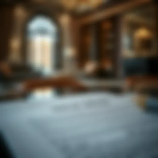 Detailed view of a title deed document