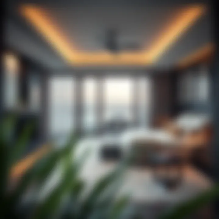 Serene and Stylish Bedroom Area Luxurious Bedroom Design in Waters Edge Residence