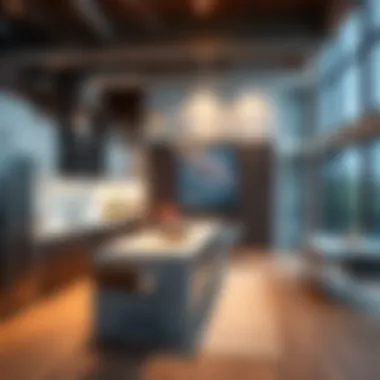 Contemporary Kitchen Layout Spacious Kitchen Featuring Modern Amenities in Waters Edge