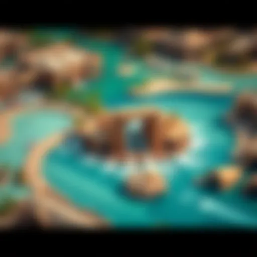 Aerial view of Wild Wadi Water Park showcasing its unique attractions